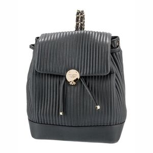 Henri Bendel No 7 Quilted Black Leather Convertible Backpack